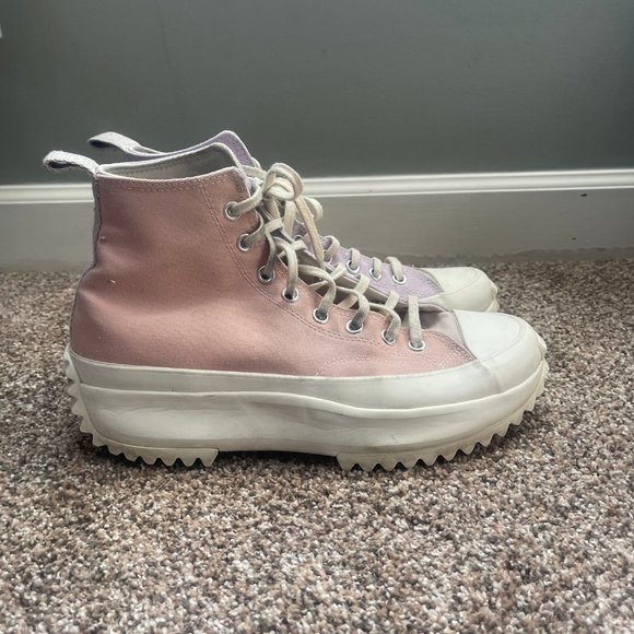 Converse Run Star Hike High Top Platform Shoes Sneakers Pink Purple, Mens 11.5 - Picture 3 of 15